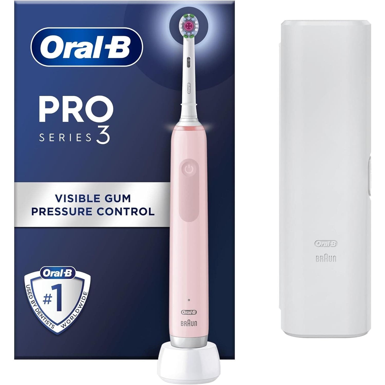 Buy Braun,Oral-B Pro 3 Electric 3500 Toothbrush with Smart Pressure Sensor - Pink - Gadcet UK | UK | London | Scotland | Wales| Ireland | Near Me | Cheap | Pay In 3 | Apparel & Accessories